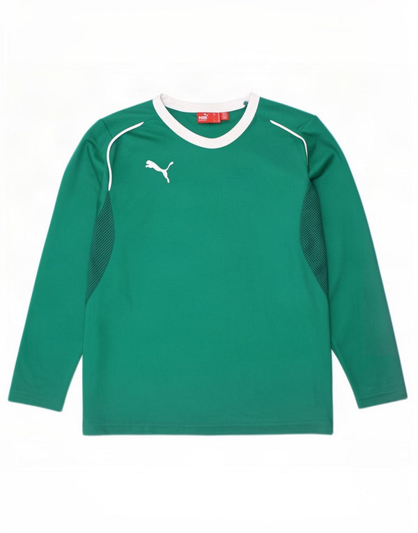Puma Meninos Top Manga Comprida 9-10 Anos Verde Colorblock