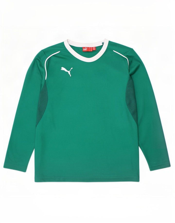 Puma Meninos Top Manga Comprida 9-10 Anos Verde Colorblock