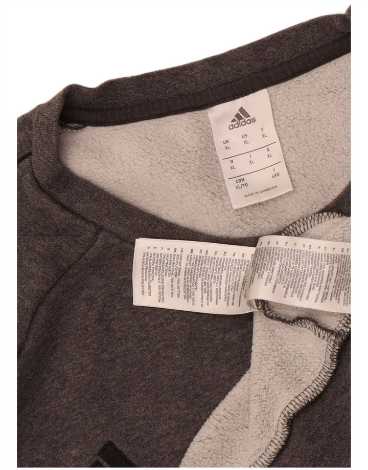 Adidas Mens Moletom Jumper XL Cinza Algodão