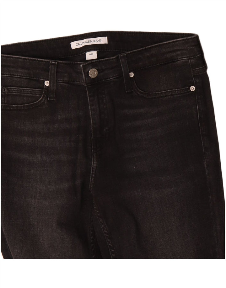 Calça jeans skinny feminina CALVIN KLEIN W29 L28 algodão preto
