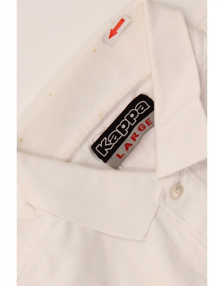 Camisa polo masculina Kappa grande algodão branco