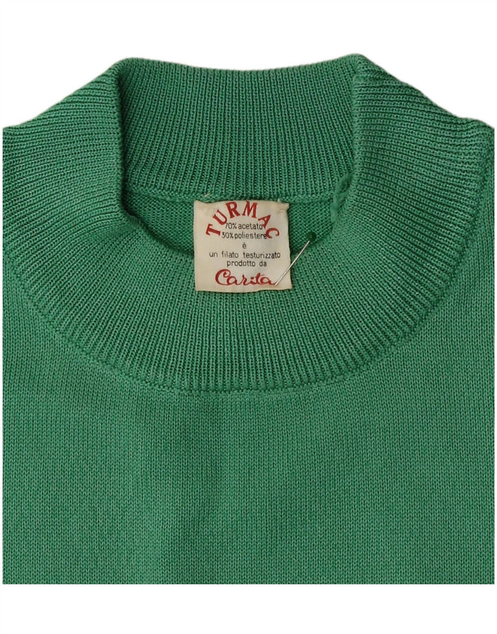 Regata feminina vintage com colete UK 14 acetato verde médio