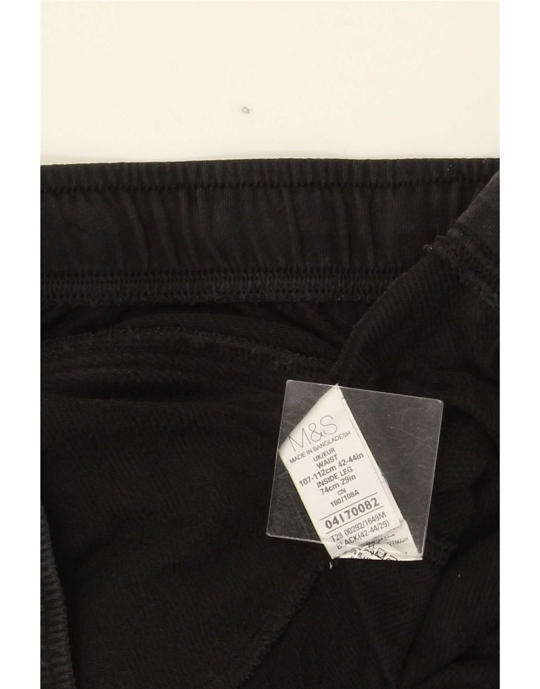 Calça de treino masculina Marks & Spencer 2XL algodão preto