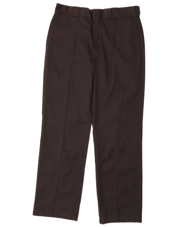Calça Chino feminina Dickies de cintura alta US 14 XL W34 L32 preta