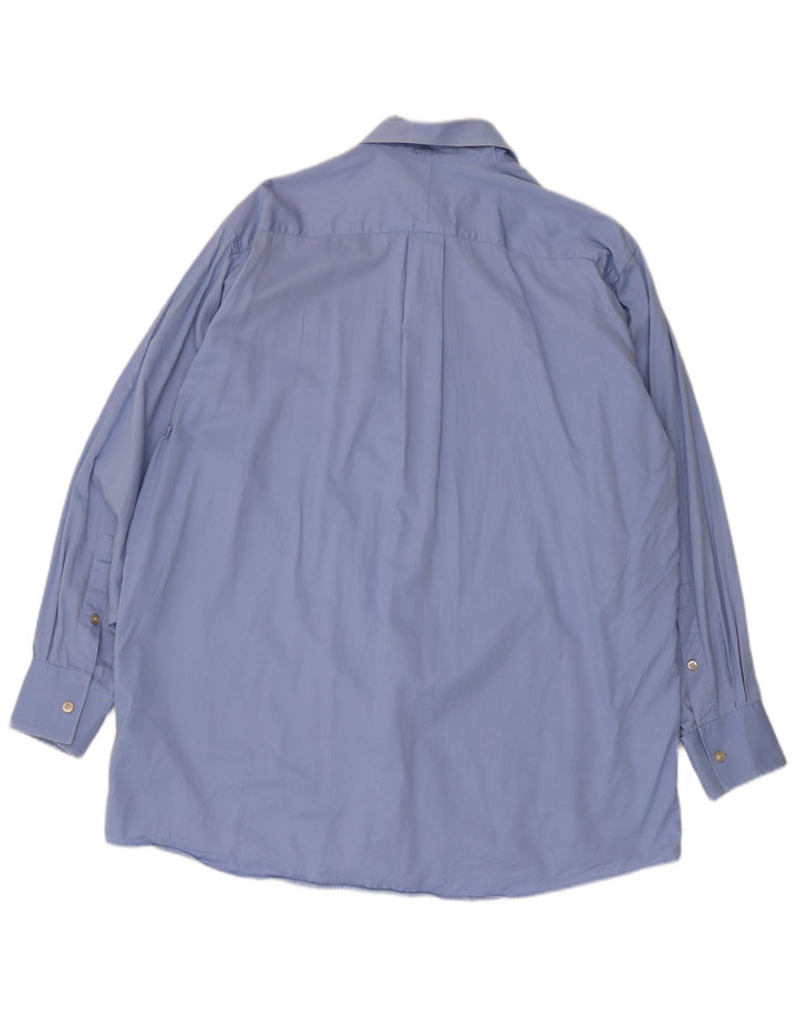 Camisa masculina Michael Kors tamanho 16 1/2 grande algodão azul
