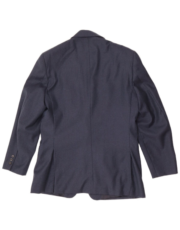 Jaqueta blazer masculina Byblos com 2 botões IT 50 grande lã azul marinho