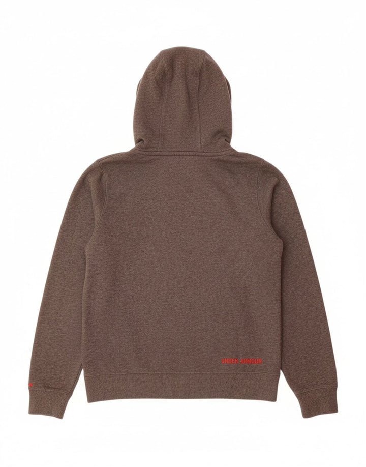 Suéter masculino com capuz e zíper UNDER ARMOUR pequeno algodão cinza