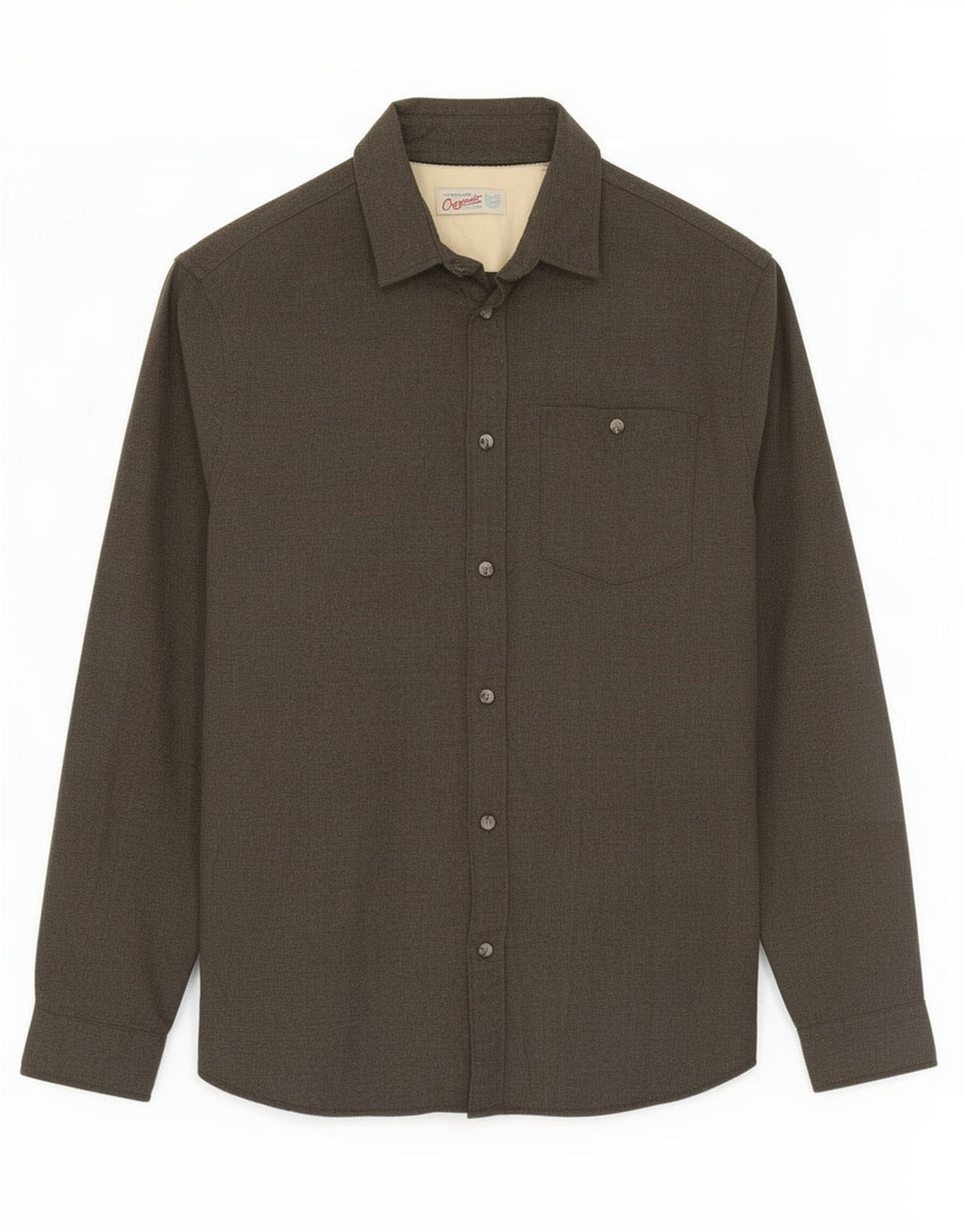 Camisa masculina de flanela Jack & Jones algodão cinza médio