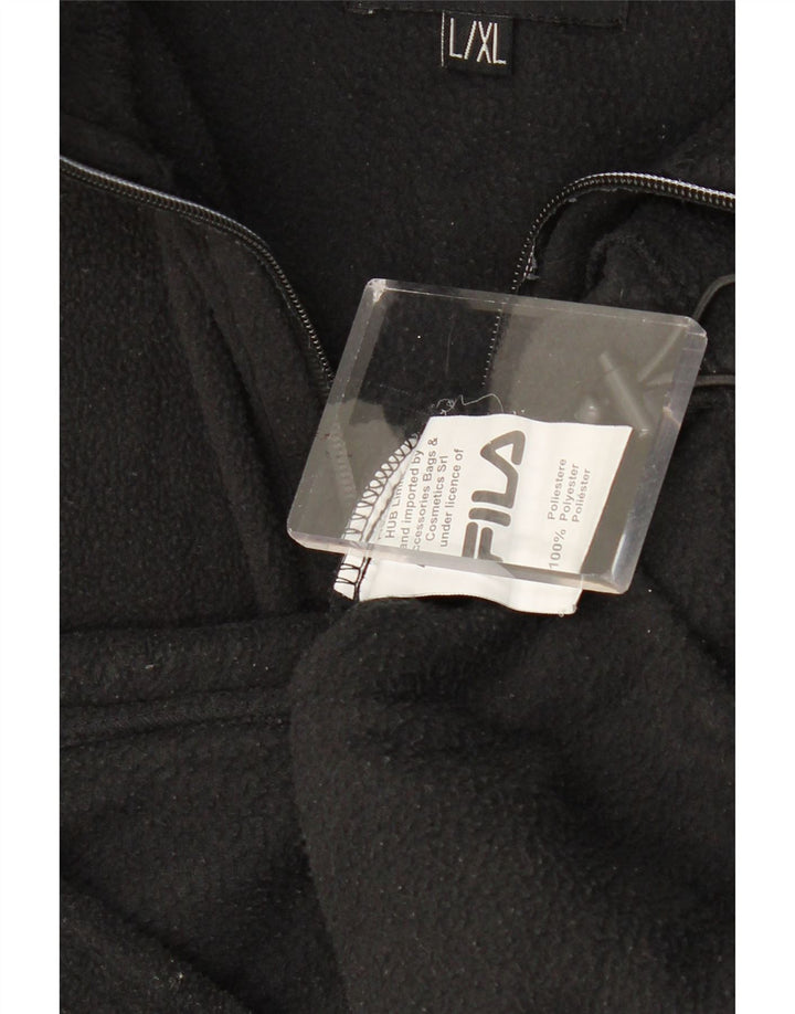 Jaqueta de lã masculina FILA UK 40 grande poliéster preto