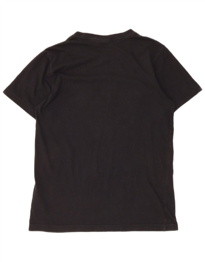 Adidas Mens Graphic T-Shirt Top Pequeno Algodão Preto