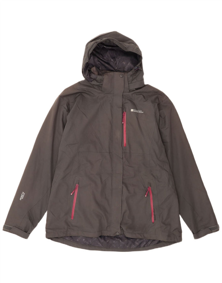 Jaqueta de chuva com capuz feminino Mountain Warehouse UK 18 XL poliéster cinza