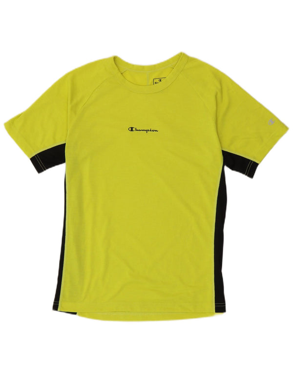 Camiseta masculina Champion Top médio verde colorblock