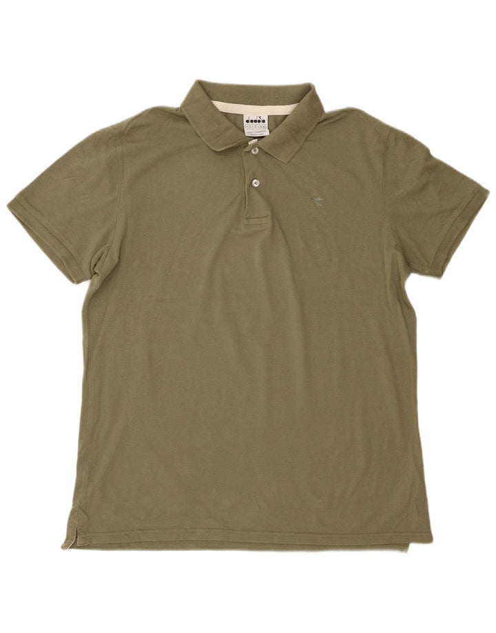 Camisa polo masculina Diadora grande algodão cáqui