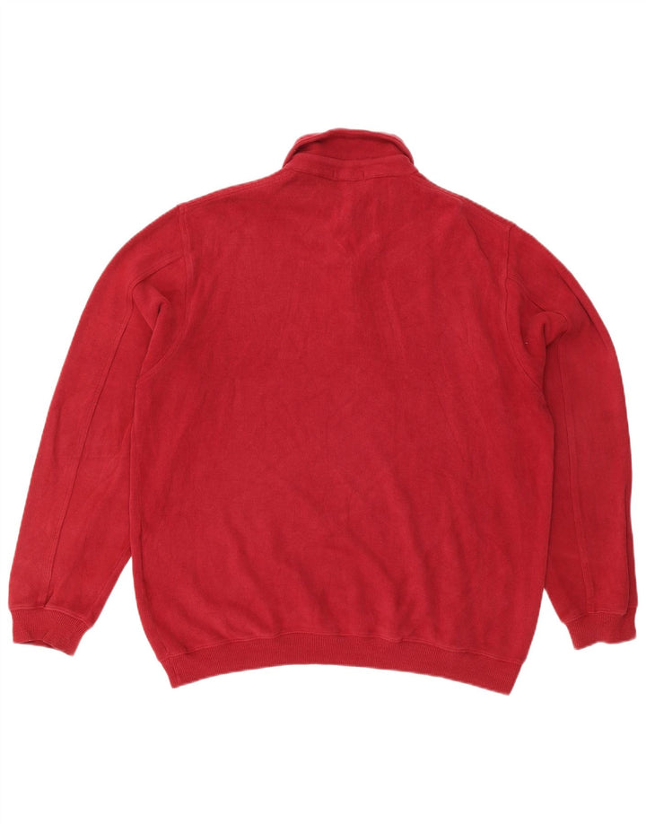 Suéter masculino Gant com gola polo e algodão vermelho médio