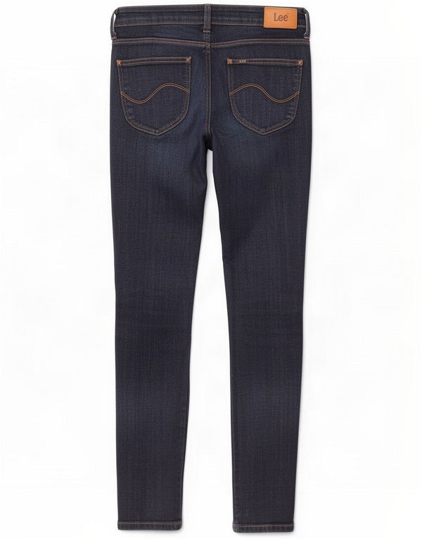 Lee Womens Scarlett Skinny Jeans W28 L28 Algodão azul marinho