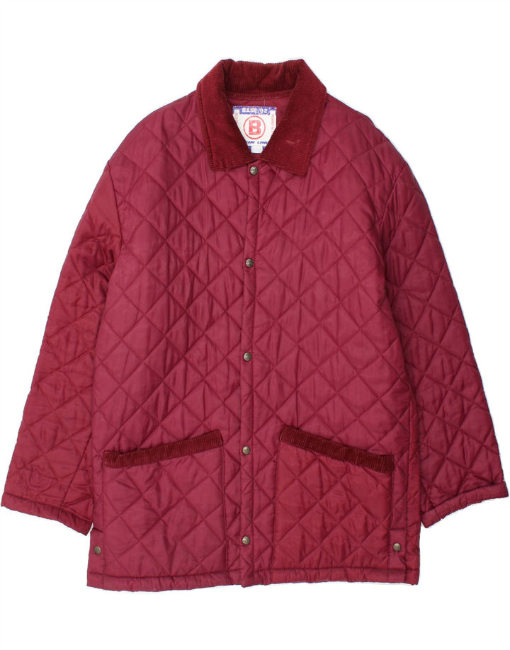 VINTAGE Mens Quilted Jacket UK 40 Large Red Nylon Vintage Vintage and Second-Hand Vintage from Messina Hembry 
