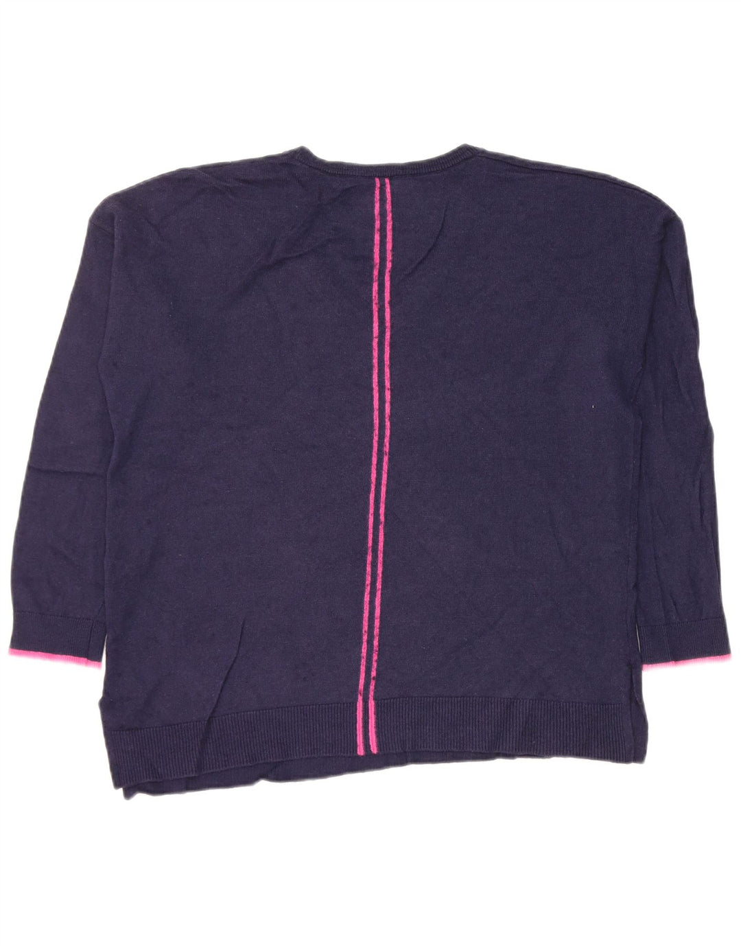 Suéter feminino Joules com decote em V Reino Unido 14 médio azul marinho viscose