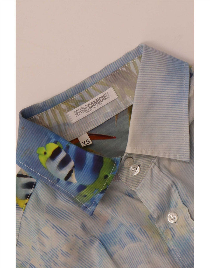 Camisa gráfica masculina Naracaminee XS azul havaiana