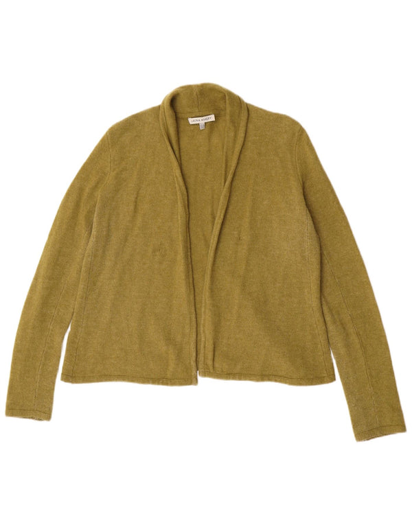 Laura Ashley Suéter Cardigan Aberto Feminino Reino Unido 14 Grande Verde