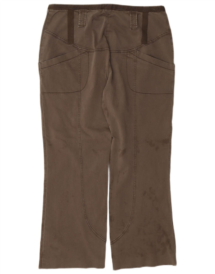 Calças cortadas femininas Max & Co. Reino Unido 16 Grande W34 L24 Marrom