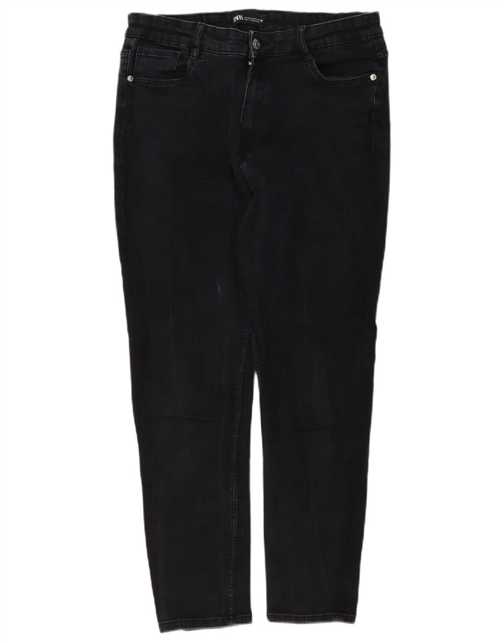 Zara Jeans Slim Feminino EU 44 XL W34 L26 Preto