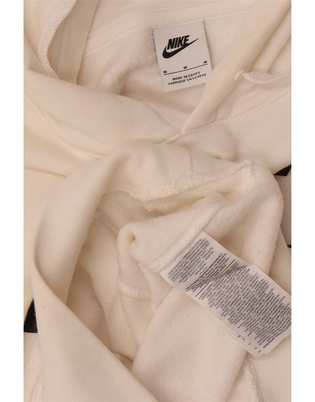 NIKE Mens Graphic Hoodie Jumper Médio Algodão Branco
