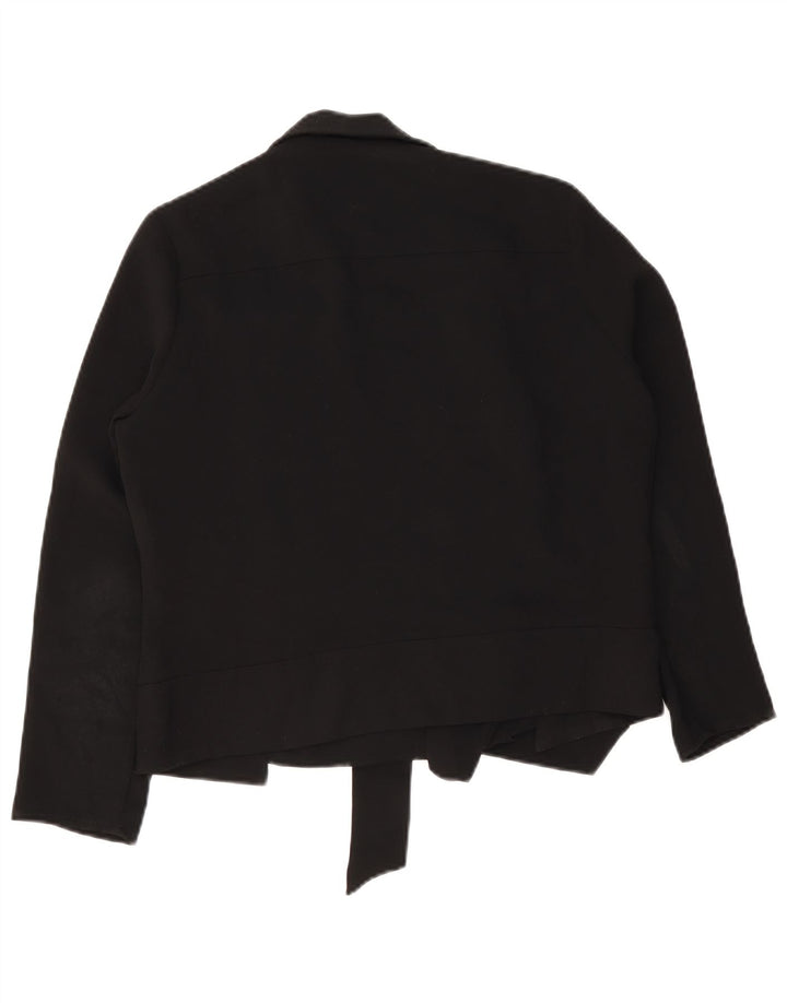 Zara Womens Biker Jacket UK 14 Médio Preto