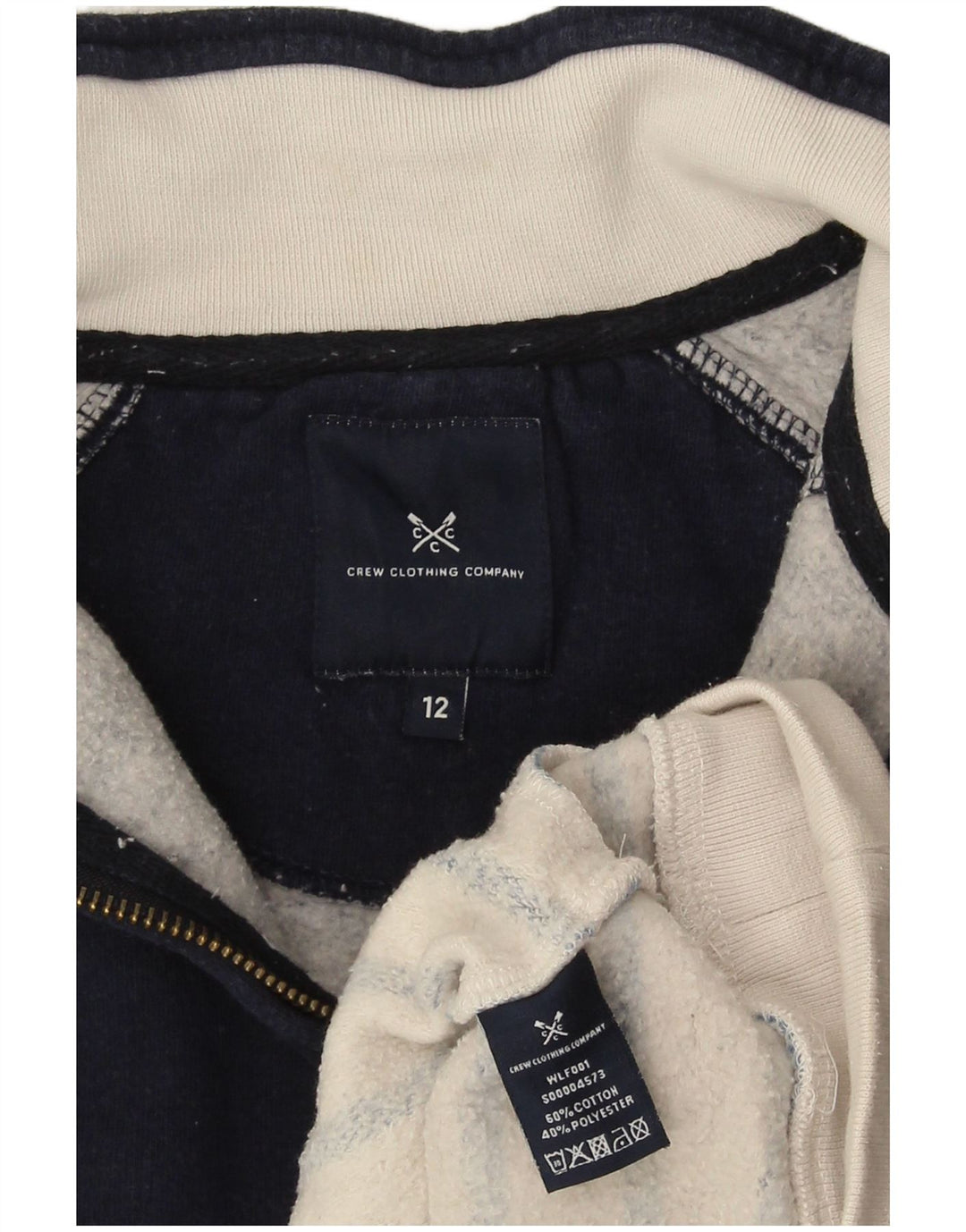 Crew Clothing moletom feminino jumper UK 12 médio azul marinho listrado