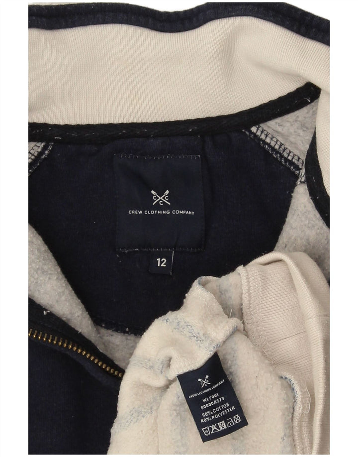 Crew Clothing moletom feminino jumper UK 12 médio azul marinho listrado