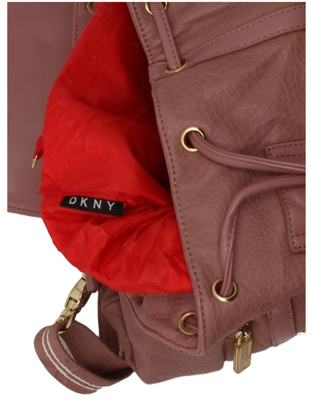 Mochila feminina Dkny de couro sintético tamanho único poliuretano rosa