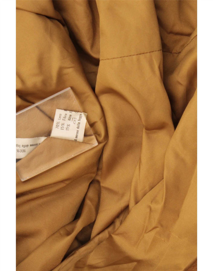 Sobretudo feminino vintage UK 14 lã bege médio