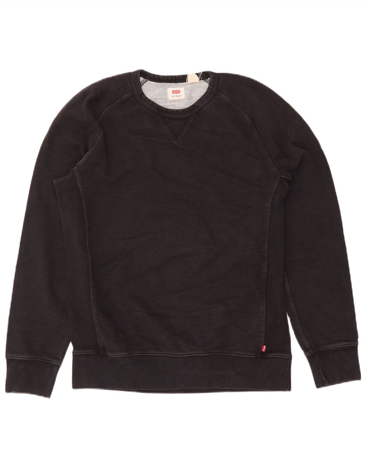 Levi's Moletom Masculino Jumper Médio Algodão Preto