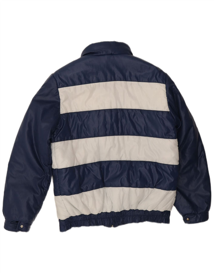 Jaqueta acolchoada masculina Eliana UK 40 grande listrada azul marinho