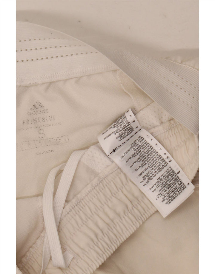 Adidas Mens Sport Shorts Pequeno Off White Poliéster