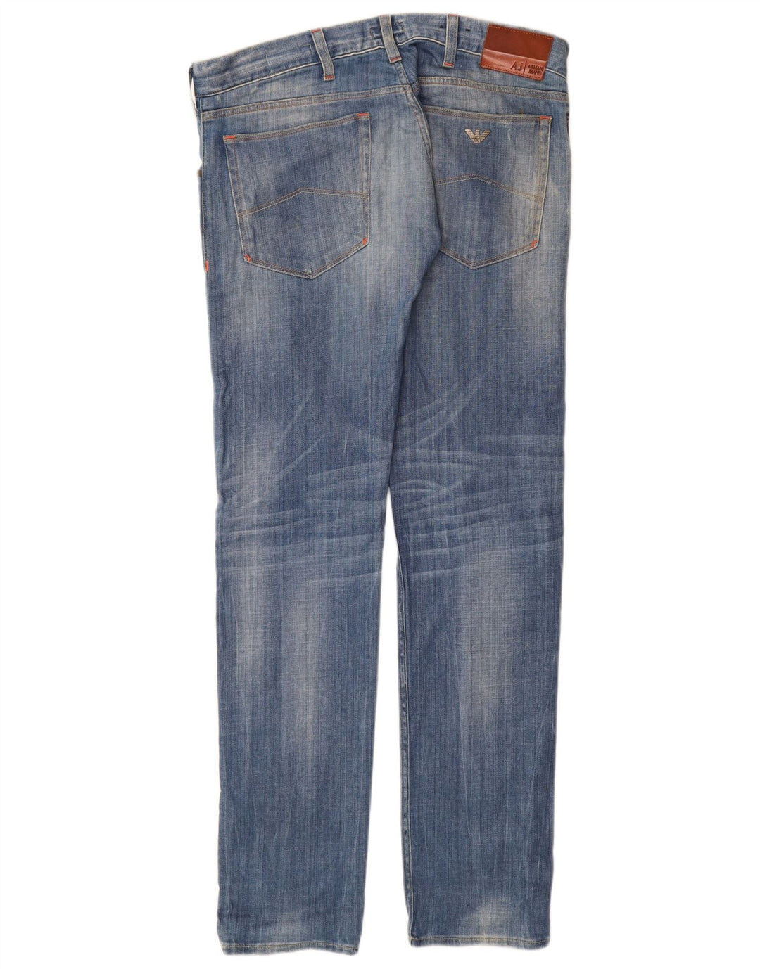 ARMANI Jeans Slim Feminino W32 L34 Azul Algodão