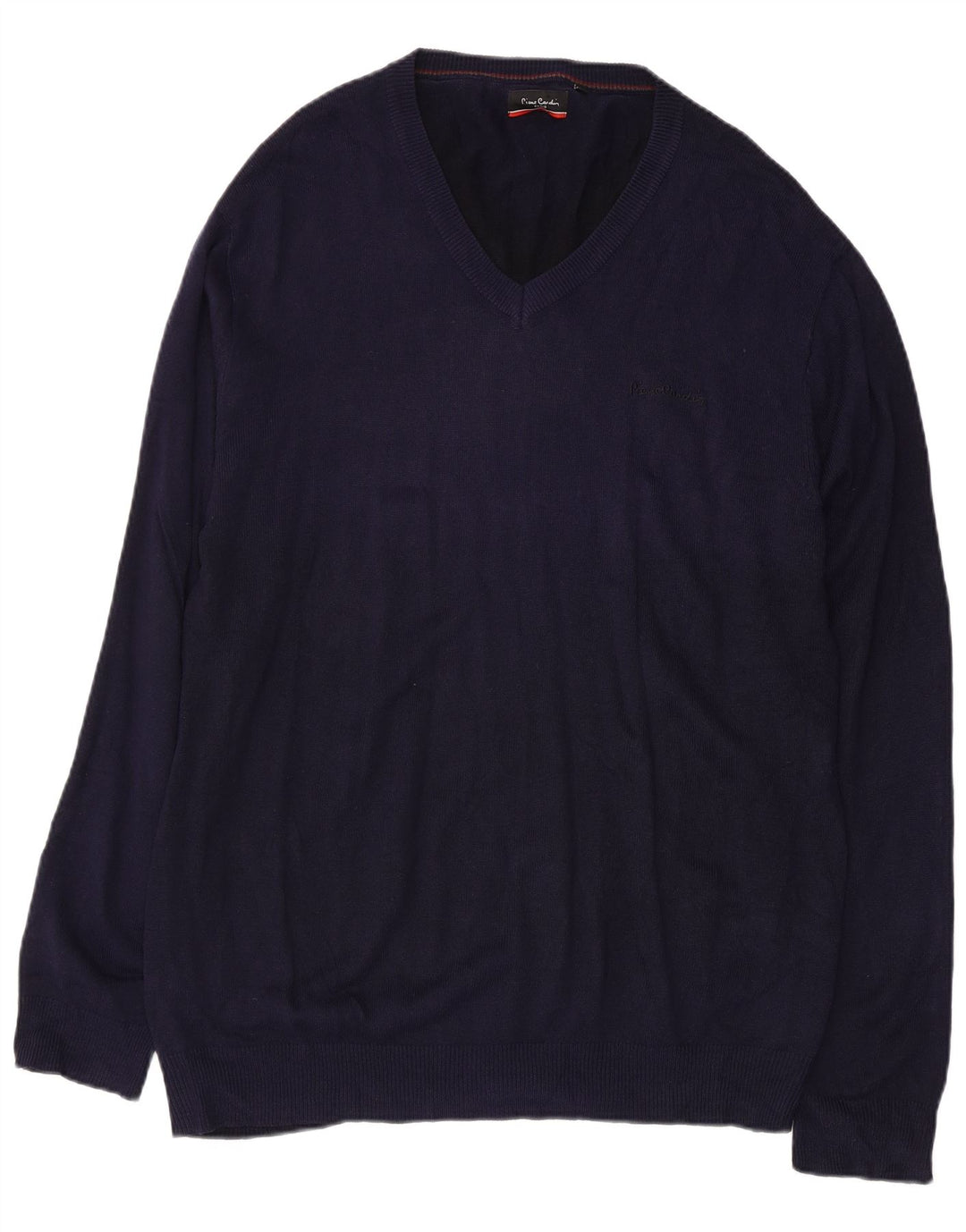 Suéter masculino PIERRE CARDIN com decote em V 2XL azul marinho acrílico