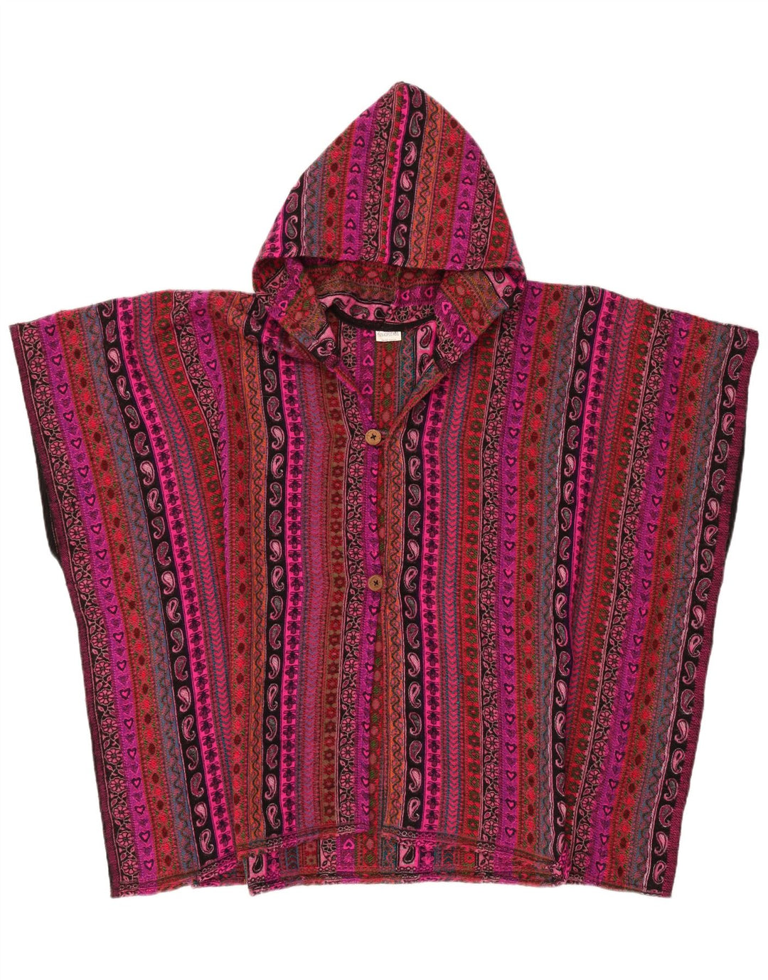 Suéter de cardigã com capuz de grandes dimensões para mulheres vintage tamanho único multicolorido