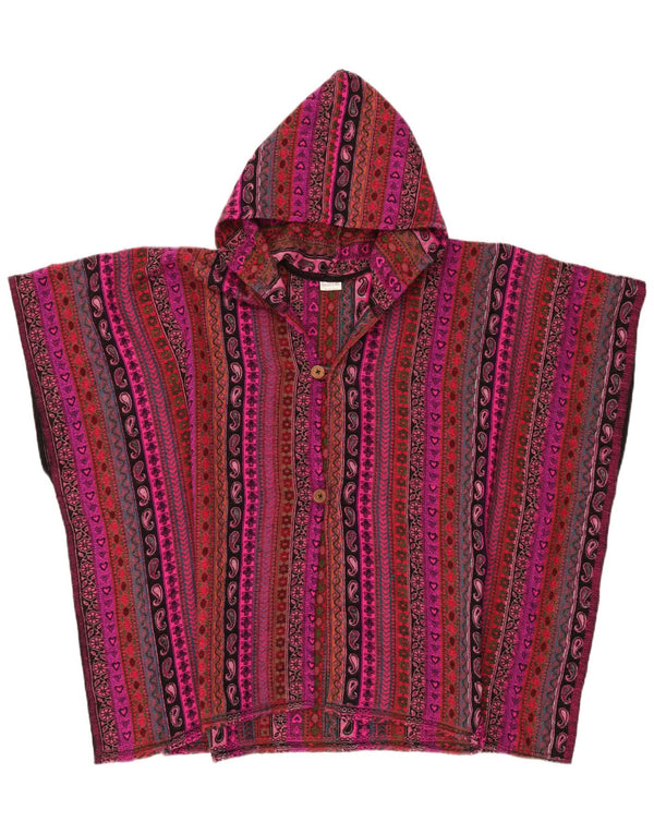 Suéter de cardigã com capuz de grandes dimensões para mulheres vintage tamanho único multicolorido