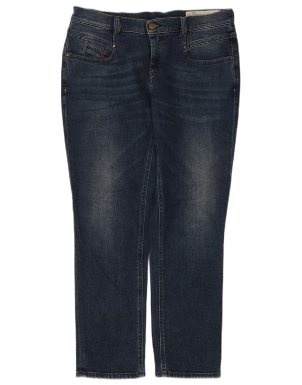 Jeans feminino Diesel Belthy-Ankle Regular Slim Straight W27 L27 Azul Algodão