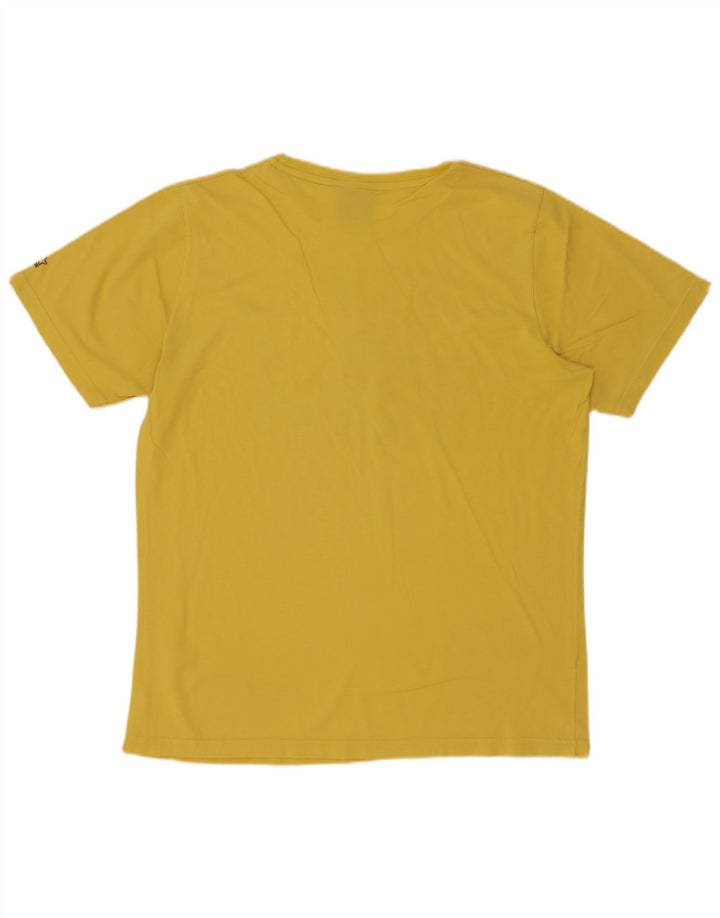 Camiseta gráfica masculina Starter Top grande de algodão amarelo
