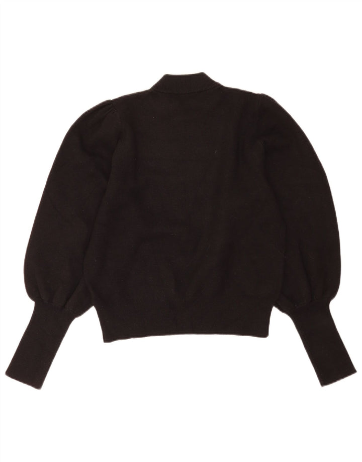 Suéter feminino Zara com gola tartaruga Reino Unido 12 médio preto
