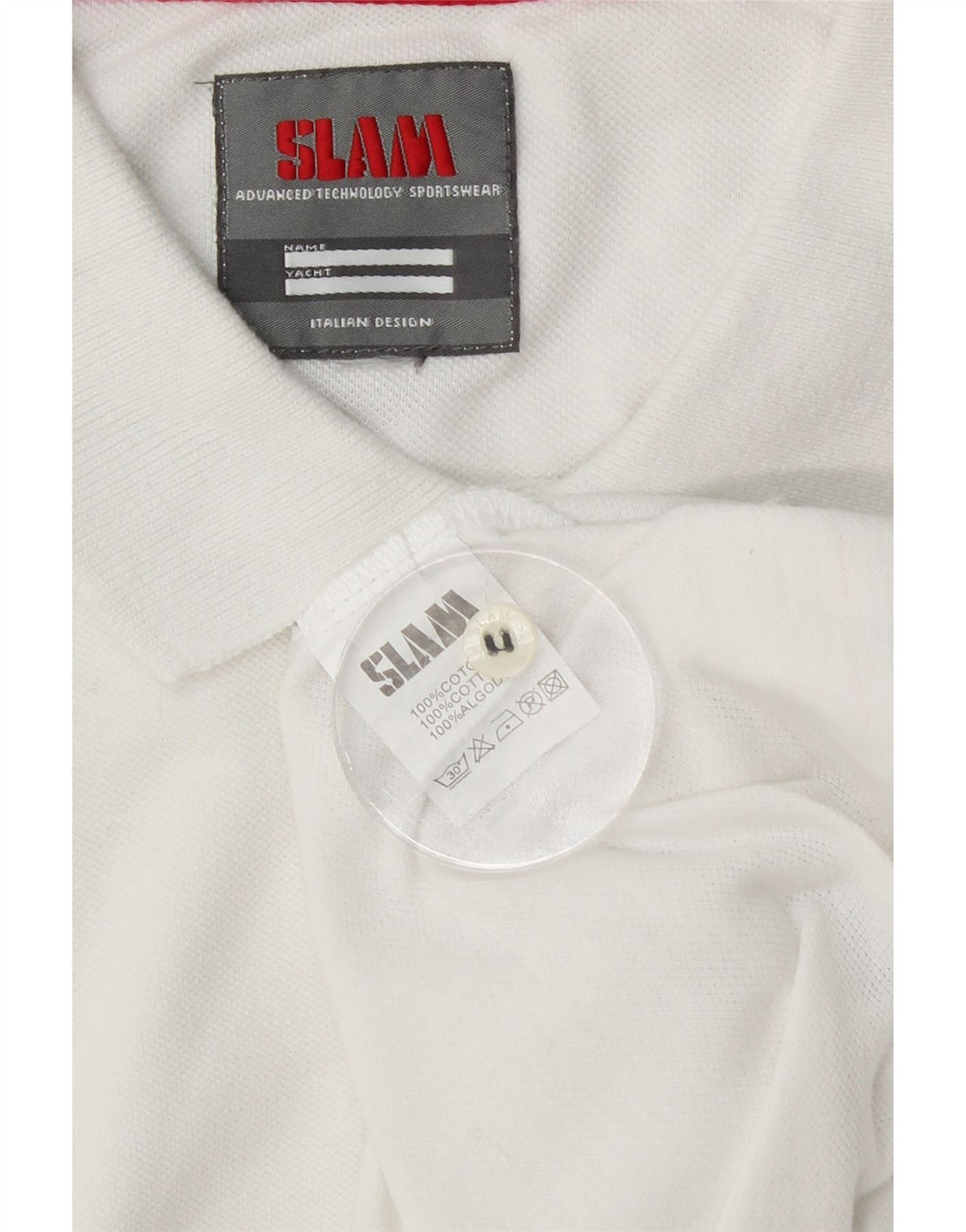 Camisa polo masculina SLAM médio branco colorblock algodão