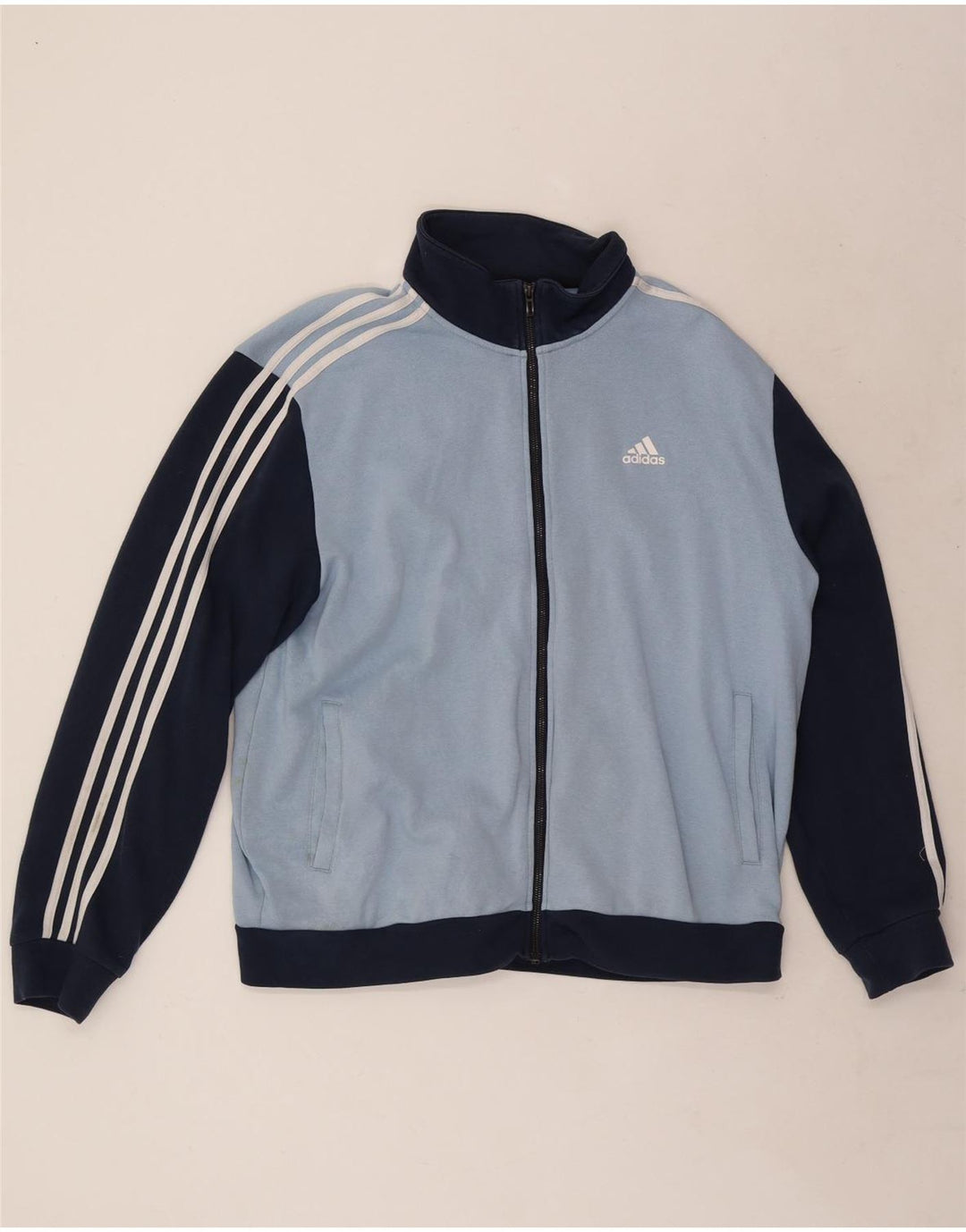 Adidas Mens Tracksuit Top Jacket XL Azul Colorblock