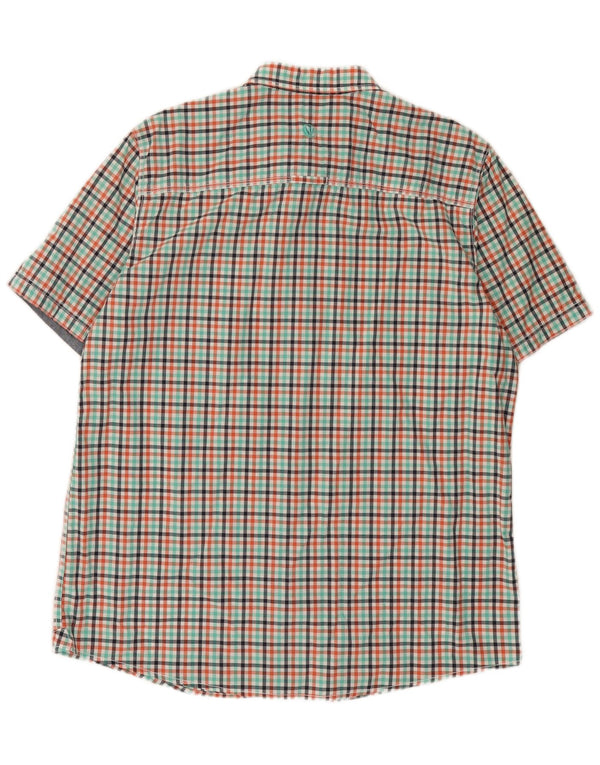 Camisa masculina de manga curta Fat Face Classic Fit grande guingão multicolorido