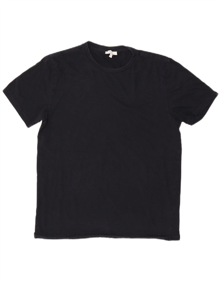 Camiseta feminina REISS UK 16 grande algodão azul marinho