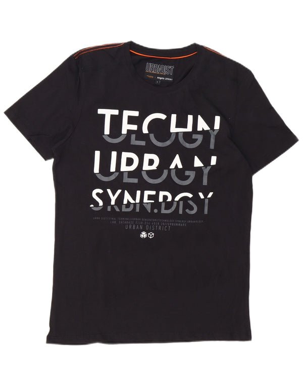 ANGELO LITRICO Camiseta masculina gráfica top pequeno algodão preto
