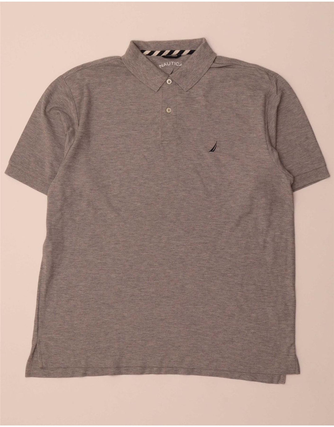 Camisa polo masculina NAUTICA algodão cinza médio
