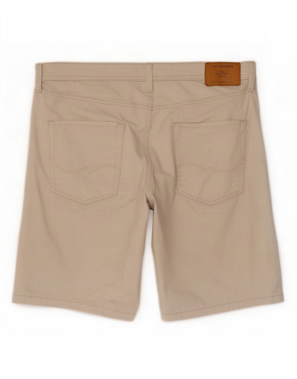 Shorts casuais masculinos Jack & Jones XL W38 algodão bege