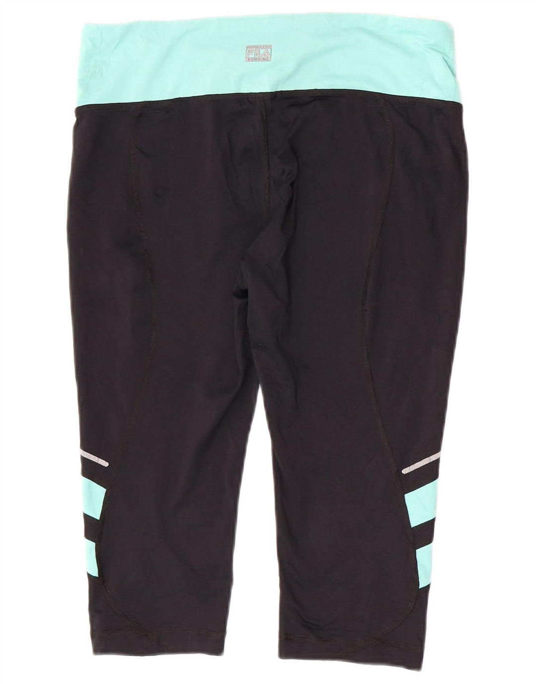Fila Womens Capri Leggings UK 12 Medium Black Colourblock