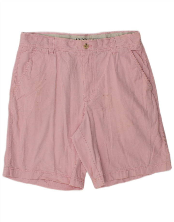 IZOD Mens Chino Shorts W34 Grande Algodão Rosa